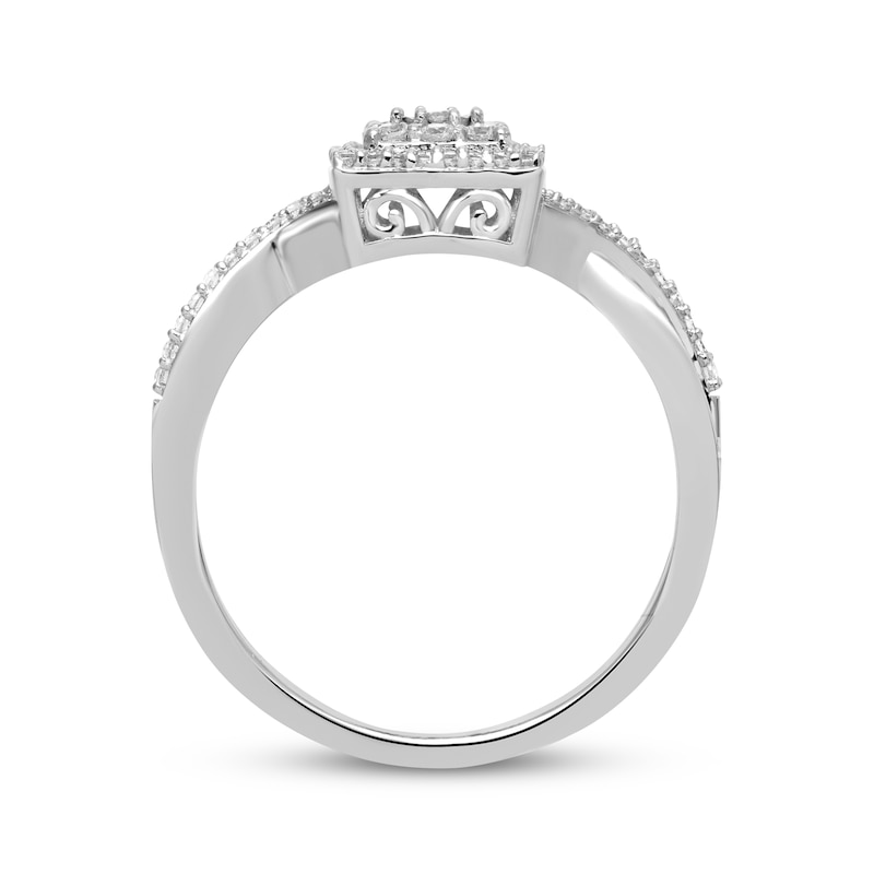 Main Image 2 of Previously Owned Diamond Ring 1/4 ct tw Round-cut 10K White Gold