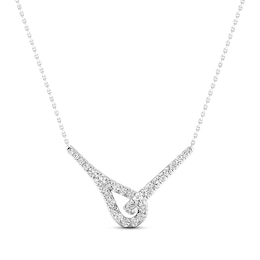 Previously Owned Love + Be Loved Diamond Necklace 1/2 ct tw 10K White Gold 18"