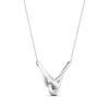 Thumbnail Image 4 of Previously Owned Love + Be Loved Diamond Necklace 1/2 ct tw 10K White Gold 18"
