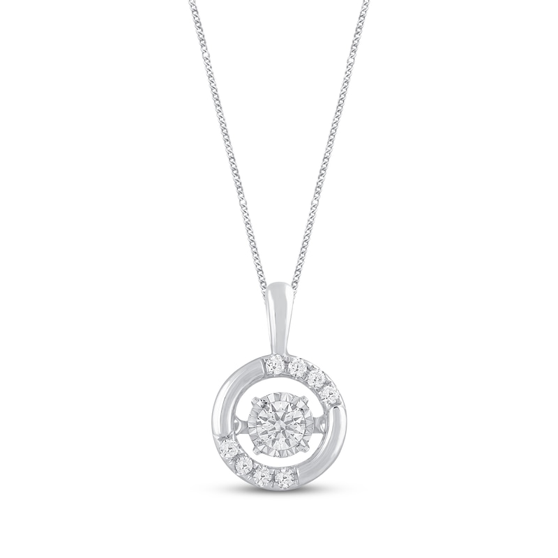 Main Image 1 of Previously Owned Unstoppable Love Diamond Necklace 1/4 ct tw 10K White Gold 19&quot;