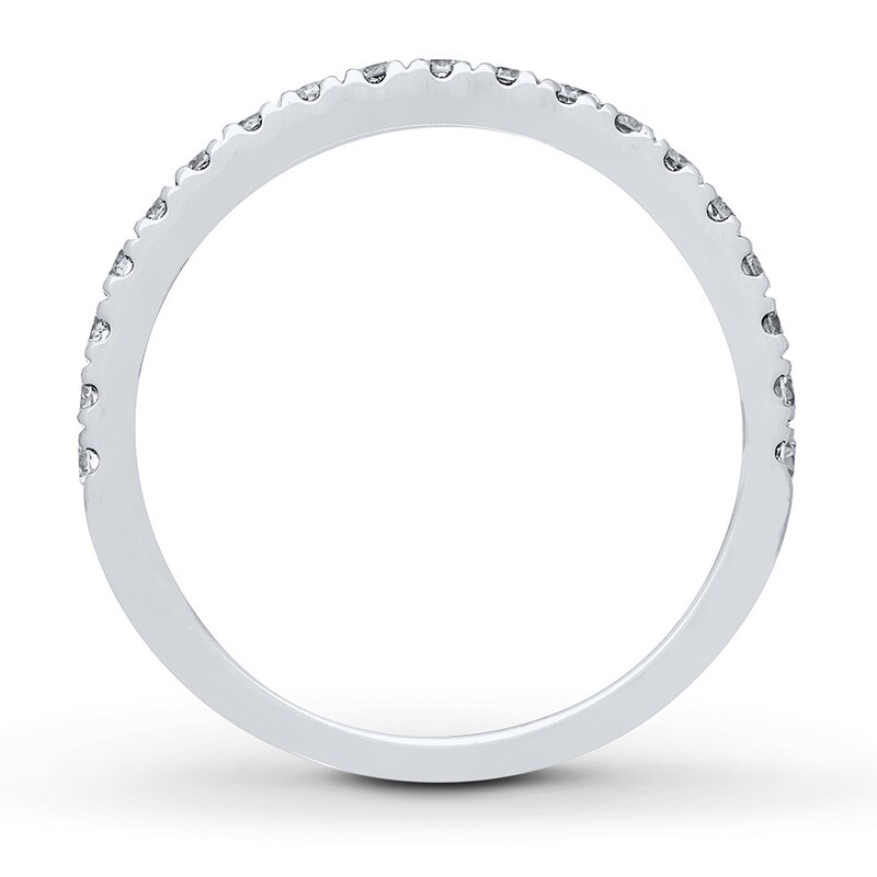 Main Image 2 of Previously Owned Neil Lane Wedding Band 1/2 ct tw Round-cut Diamonds 14K White Gold - Size 5