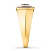 Thumbnail Image 3 of Previously Owned Brown Diamond Men's Ring 1/3 ct tw 10K Yellow Gold