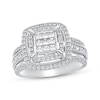 Thumbnail Image 1 of Previously Owned Diamond Engagement Ring 1 ct tw Princess & Round-cut 10K White Gold