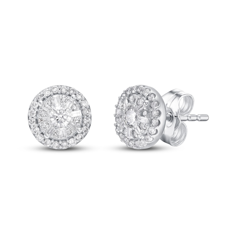 Main Image 1 of Previously Owned&nbsp;Neil Lane Designs Diamond Stud Earrings 1/2 ct tw 14K White Gold