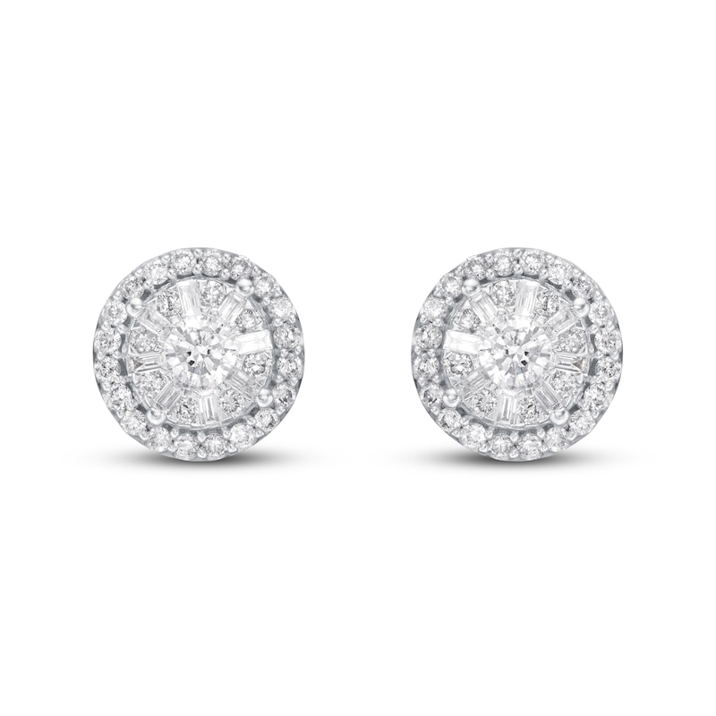 Main Image 3 of Previously Owned&nbsp;Neil Lane Designs Diamond Stud Earrings 1/2 ct tw 14K White Gold