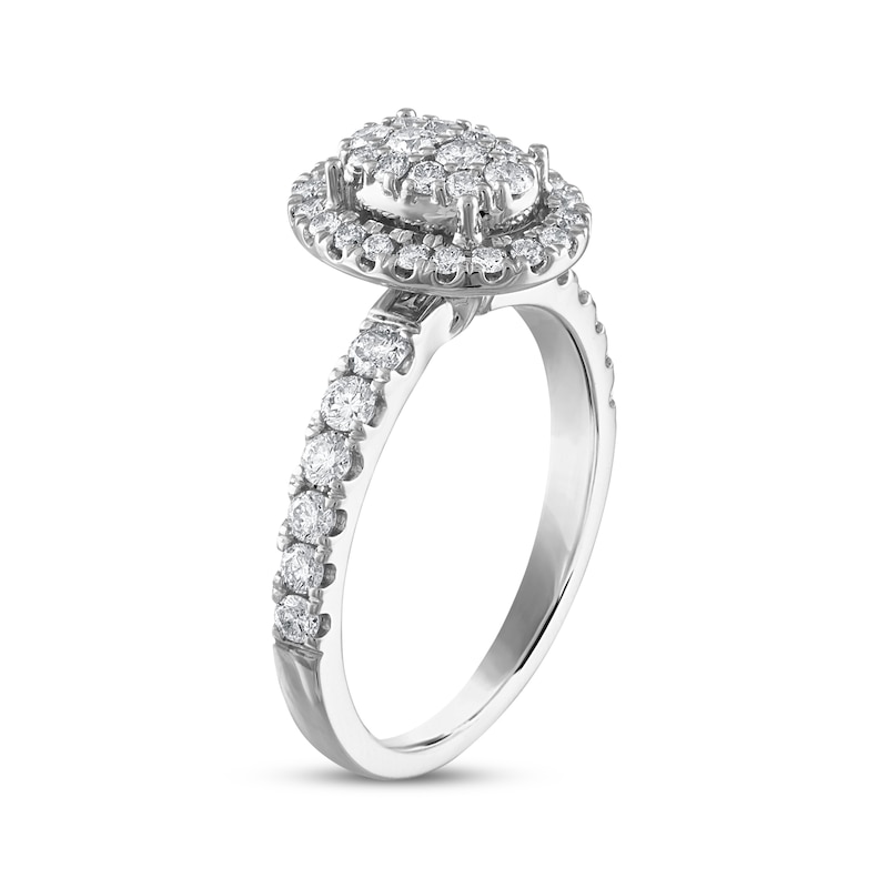 Main Image 2 of Previously Owned Diamond Engagement Ring 3/4 ct tw Round-cut 14K White Gold