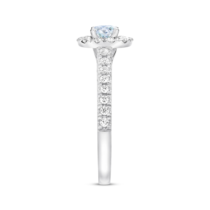 Main Image 2 of Previously Owned THE LEO First Light Diamond Engagement Ring 1-1/4 ct tw Round-cut 14K White Gold