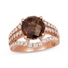 Thumbnail Image 1 of Previously Owned Le Vian Chocolate Quartz Ring 1 ct tw Nude Diamonds 14K Strawberry Gold