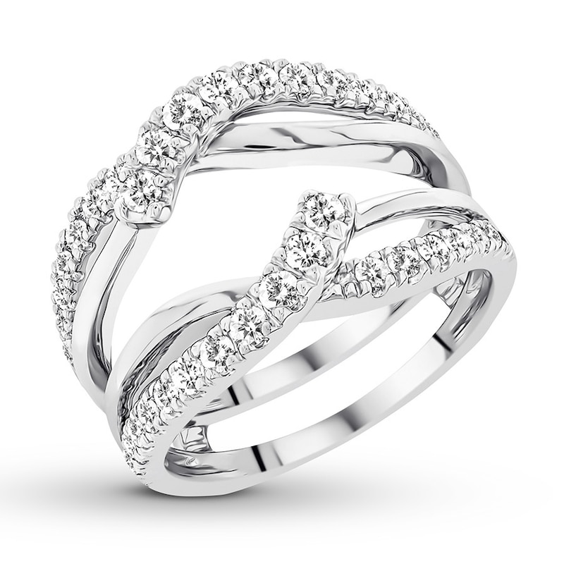 Previously Owned Diamond Enhancer Ring 3/4 ct tw Round-cut 14K White Gold