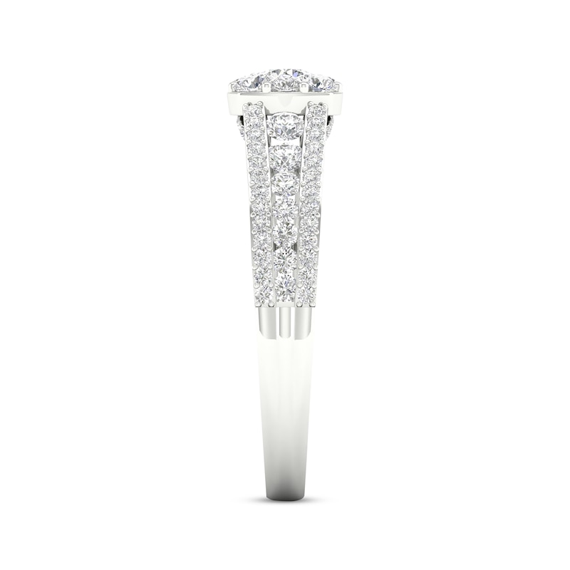 Main Image 3 of Previously Owned Diamond Engagement Ring 1 ct tw Round-cut 14K White Gold