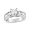 Thumbnail Image 1 of Previously Owned Diamond Engagement Ring 1-7/8 ct tw Princess & Round-cut 14K White Gold