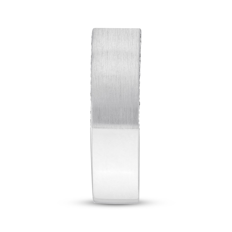 Main Image 2 of Previously Owned Neil Lane Men's Diamond Wedding Band 1/5 ct tw Round-cut 14K White Gold - Size 8.5