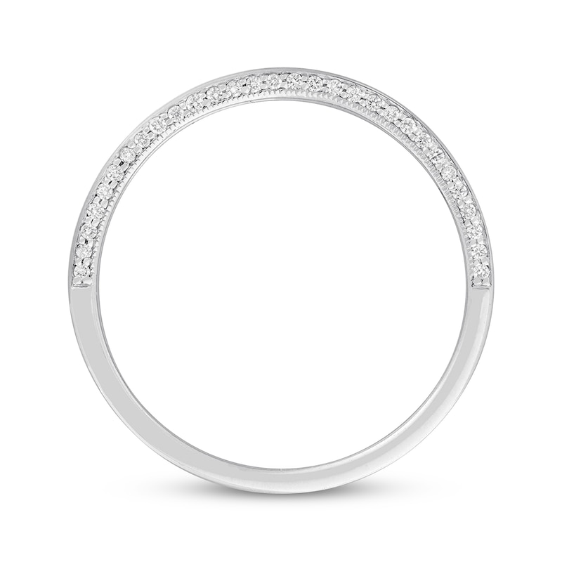 Main Image 3 of Previously Owned Neil Lane Men's Diamond Wedding Band 1/5 ct tw Round-cut 14K White Gold - Size 8.5
