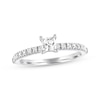 Thumbnail Image 1 of Previously Owned Diamond Engagement Ring 1/2 ct tw Princess & Round-cut 14K White Gold