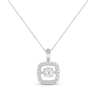 Previously Owned Unstoppable Love Necklace 1 ct tw Round-cut 14K White Gold 19"