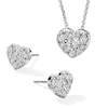 Thumbnail Image 1 of Previously Owned Diamond Heart Earrings and Necklace Box Set 1/2 ct tw Sterling Silver