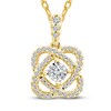 Thumbnail Image 1 of Previously Owned Center of Me Diamond Necklace 1/5 ct tw 10K Yellow Gold 18&quot;