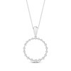 Thumbnail Image 1 of Previously Owned Diamond Circle Necklace 1/4 ct tw Round-cut 10K White Gold 18&quot;