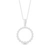 Thumbnail Image 4 of Previously Owned Diamond Circle Necklace 1/4 ct tw Round-cut 10K White Gold 18&quot;