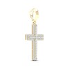 Thumbnail Image 2 of Previously Owned Men's Diamond Cross Pendant 2 ct tw Round-cut 10K Yellow Gold