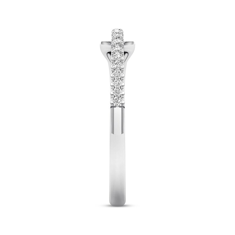 Main Image 2 of Previously Owned Love + Be Loved Diamond Ring 1/10 ct tw Round Sterling Silver Size 7