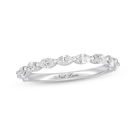 Previously Owned Neil Lane Premiere Diamond Anniversary Band 5/8 ct tw Marquise-cut 14K White Gold Size 9