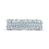 Thumbnail Image 3 of Previously Owned Monique Lhuillier Bliss Diamond Wedding Band 1-1/4 ct tw Round & Marquise-cut 18K White Gold