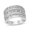 Thumbnail Image 1 of Previously Owned Diamond Ring 3/4 ct tw Round/Baguette 10K White Gold