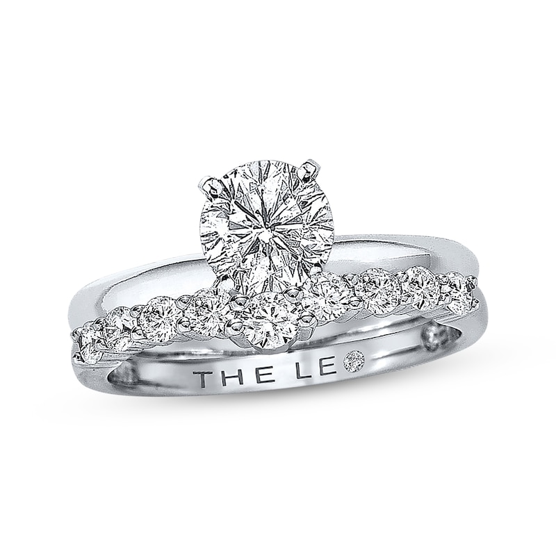Previously Owned THE LEO Diamond Enhancer Ring 1/2 ct tw Round-cut 14K White Gold
