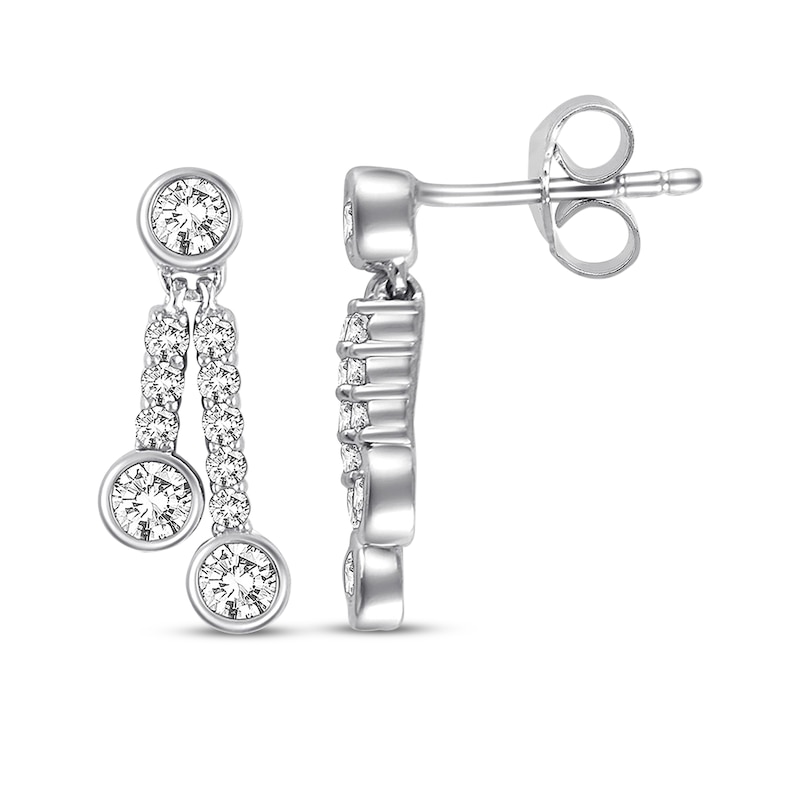 Main Image 1 of Previously Owned Ever Us Diamond Earrings 3/8 ct tw Round-cut 14K White Gold