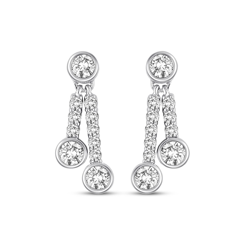 Main Image 2 of Previously Owned Ever Us Diamond Earrings 3/8 ct tw Round-cut 14K White Gold
