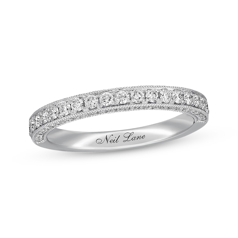 Main Image 1 of Previously Owned Neil Lane Diamond Wedding Band 1/2 ct tw Round-cut 14K White Gold