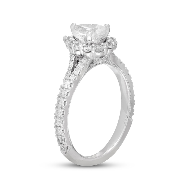 Main Image 2 of Previously Owned Neil Lane Diamond Engagement Ring 1-3/8 ct tw Pear & Round-cut 14K White Gold