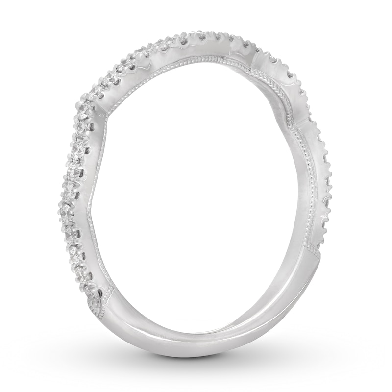 Main Image 3 of Previously Owned Neil Lane Diamond Wedding Band 1/4 ct tw Round-cut 14K White Gold Size 9