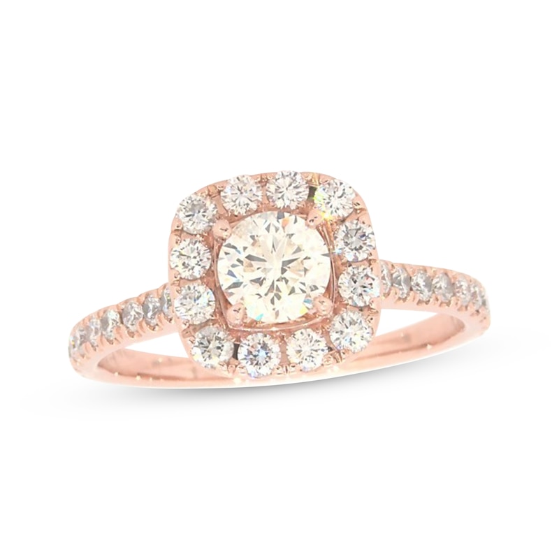 Main Image 1 of Previously Owned Neil Lane Diamond Engagement Ring 1-1/2 ct tw Round-cut 14K Rose Gold - Size 9