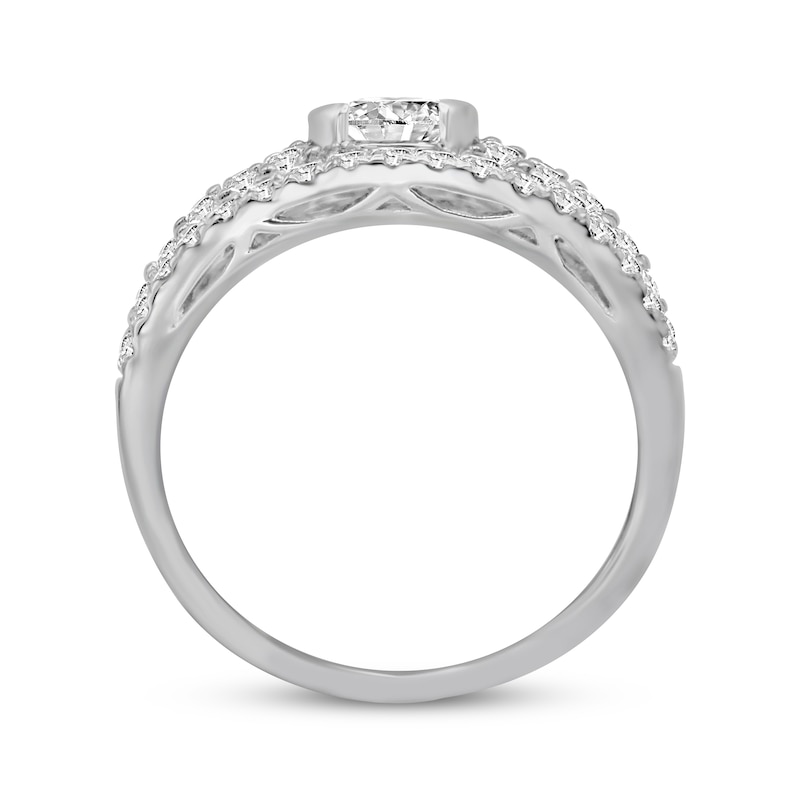 Previously Owned Diamond Engagement Ring 1-1/8 ct tw Round-cut 14K White Gold