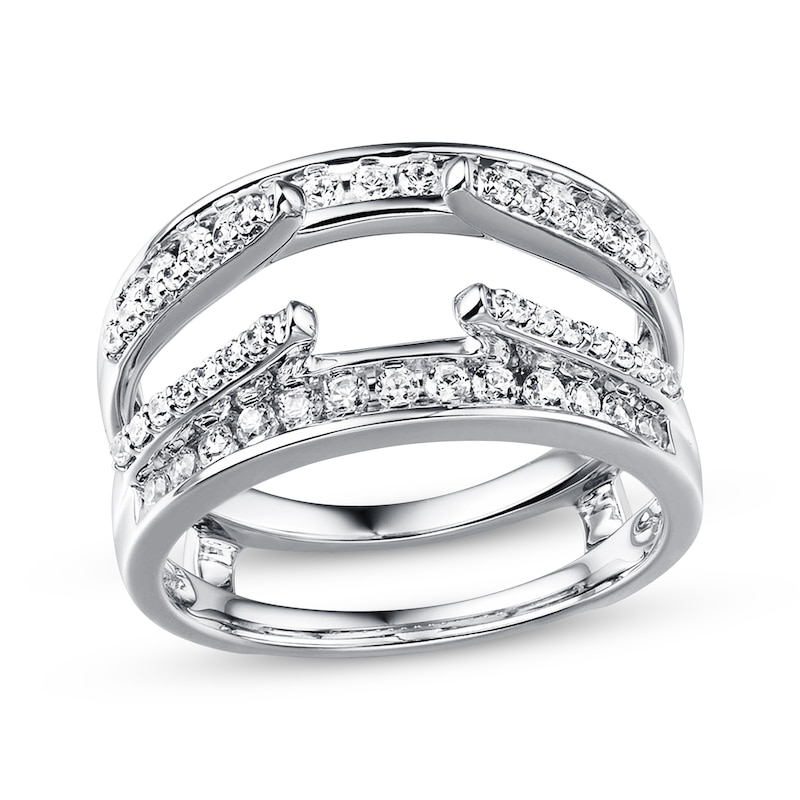 Main Image 1 of Previously Owned Diamond Enhancer Ring 5/8 ct tw Round-cut 14K White Gold