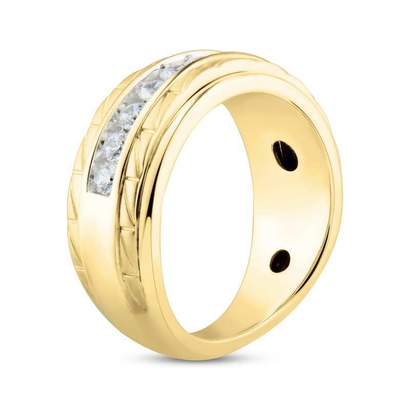 Previously Owned Men's Diamond Wedding Band 3/4 ct tw Round-cut 10K Yellow Gold