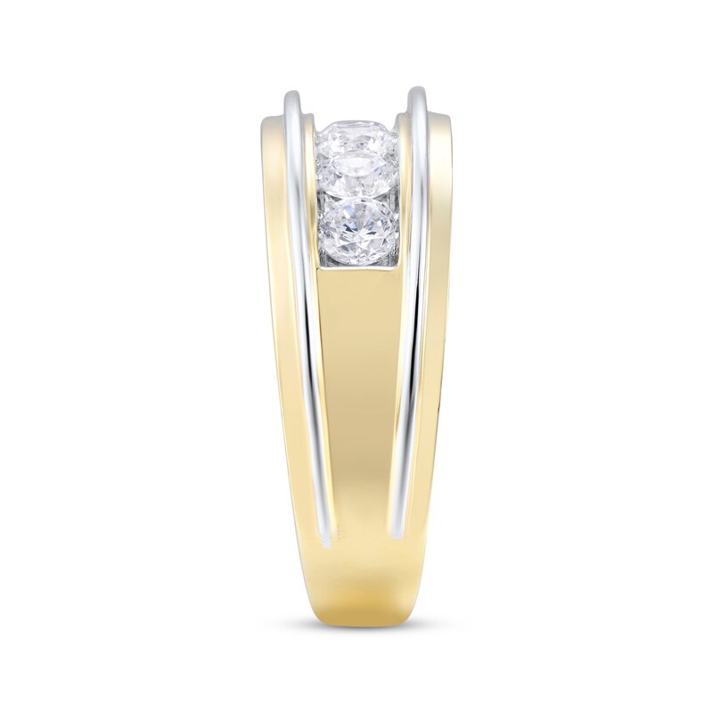 Main Image 2 of Previously Owned Men's Diamond Band 1 ct tw Round-cut 10K Two-Tone Gold