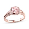 Previously Owned Morganite Engagement Ring 3/8 ct tw Round-cut Diamonds 14K Rose Gold