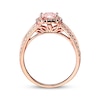 Thumbnail Image 2 of Previously Owned Morganite Engagement Ring 3/8 ct tw Round-cut Diamonds 14K Rose Gold