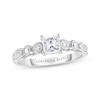 Previously Owned Adrianna Papell Diamond Engagement Ring 1/2 ct tw Princess & Round-cut 14K White Gold