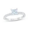 Thumbnail Image 1 of Previously Owned THE LEO First Light Diamond Engagement Ring 1-1/5 ct tw Princess & Round 14K White Gold