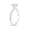 Thumbnail Image 1 of Previously Owned THE LEO First Light Diamond Engagement Ring 1-1/5 ct tw Princess & Round 14K White Gold