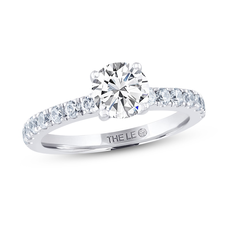 Previously Owned THE LEO Diamond Engagement Ring 1-3/8 ct tw Round-cut 14K White Gold