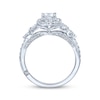 Thumbnail Image 3 of Previously Owned Monique Lhuillier Bliss Diamond Engagement Ring 1-1/6 ct tw Princess, Marquise & Round-cut 18K White Gold