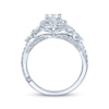 Thumbnail Image 2 of Previously Owned Monique Lhuillier Bliss Diamond Engagement Ring 1-1/6 ct tw Princess, Marquise & Round-cut 18K White Gold