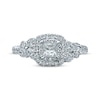Previously Owned Monique Lhuillier Bliss Diamond Engagement Ring 1-1/6 ct tw Princess, Marquise & Round-cut 18K White Gold