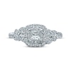 Thumbnail Image 4 of Previously Owned Monique Lhuillier Bliss Diamond Engagement Ring 1-1/6 ct tw Princess, Marquise & Round-cut 18K White Gold