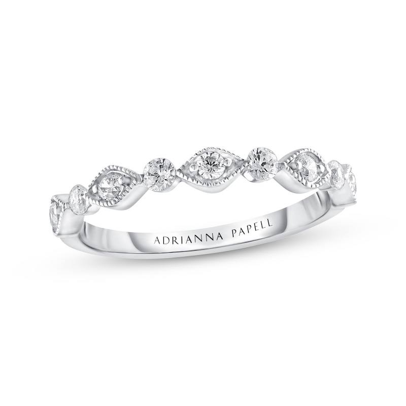 Main Image 1 of Previously Owned Adrianna Papell Diamond Anniversary Band 1/3 ct tw Round-cut 14K White Gold
